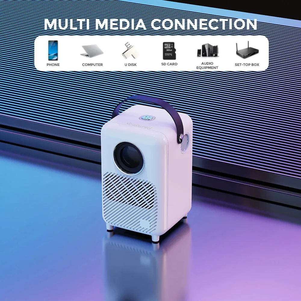 Mini Wireless 4K Projector WiFi 7500 Lumens Full HD 1080P [ Wireless Mobile Mirroring ] Home Projector Upto 50,000 Hour Lamp Life