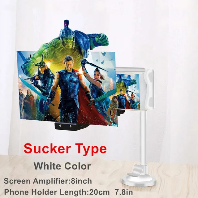 Mobile Phone Screen Amplifier Desktop Phone Holder for For iPhone XS MAX Galaxy 4.5-7.0 inch Phone screen Magnifier 3D HD Movie