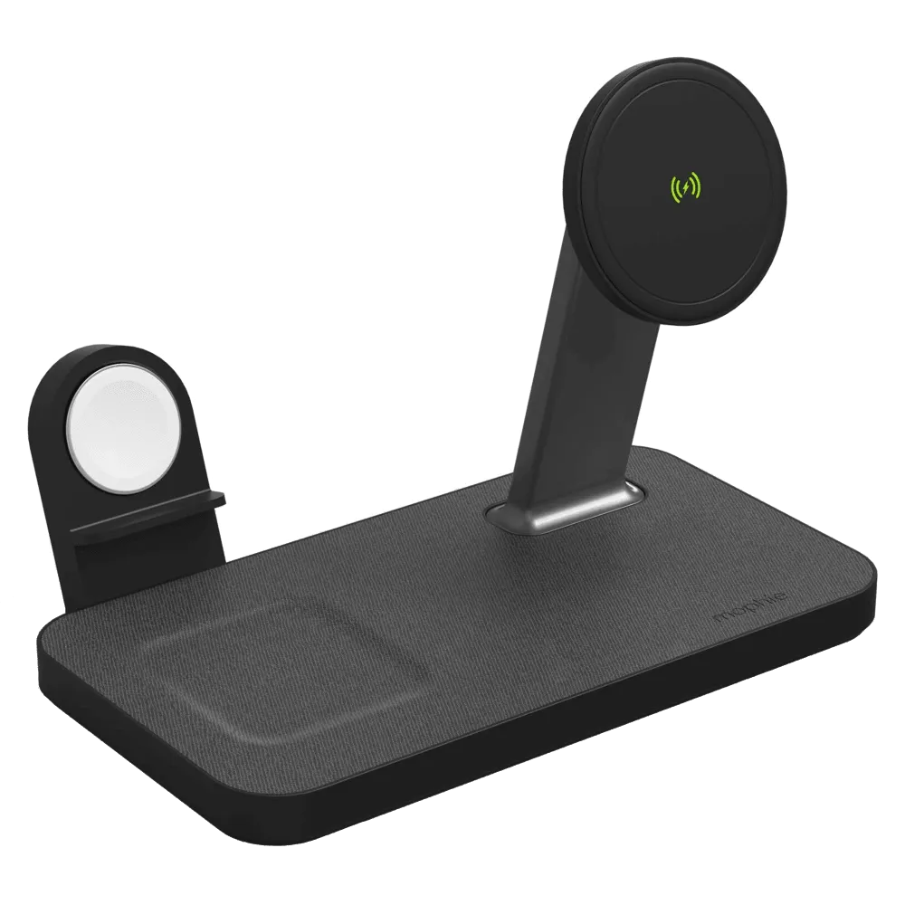 mophie Snap Plus MagSafe 3 in 1 Wireless Charging Stand Black by mophie