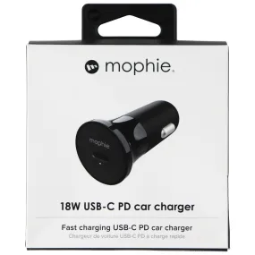 mophie USB-C PD Fast Car Charger (18W) - Black