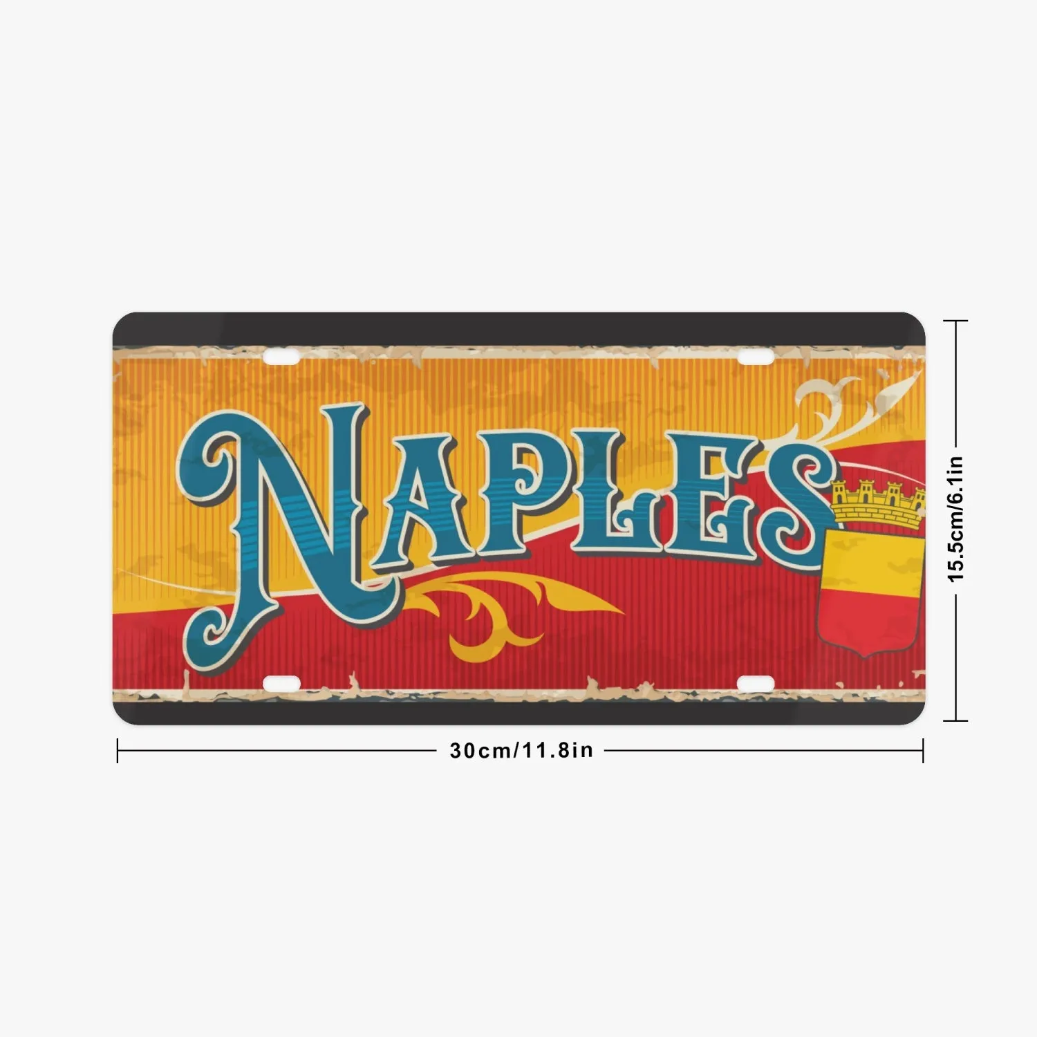 Naples License Plate Italian Style