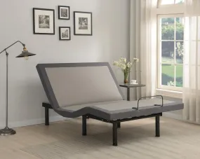 Negan Gray/Black California King Adjustable Bed Base