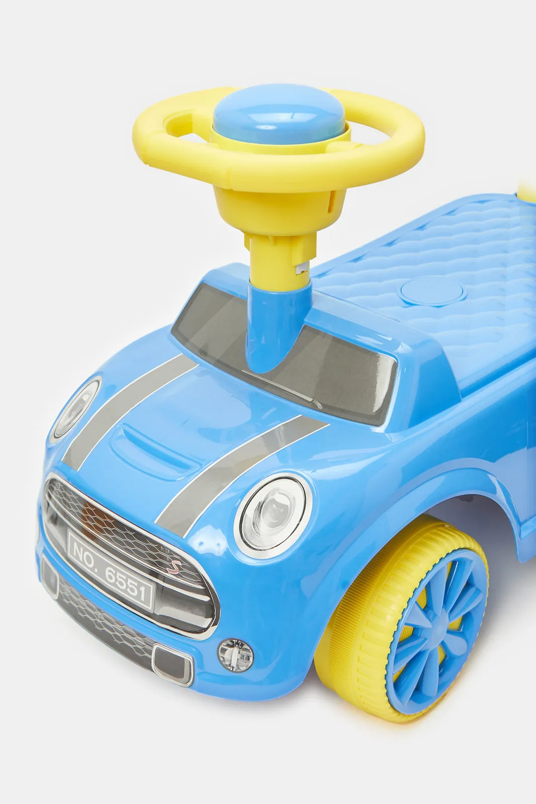 Newborn Blue And Yellow Ride On Car