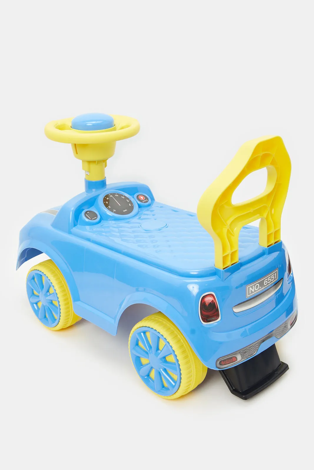 Newborn Blue And Yellow Ride On Car