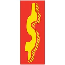 Number Window Stickers - Red & Yellow Car Dealer Number Stickers - Durable, Weatherproof Vinyl with Easy On/Off Adhesive - Back Slit for Seamless Installation - 11-1/2"