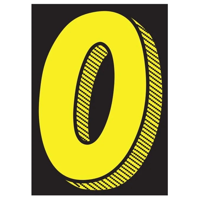 Number Window Stickers - Yellow & Black Car Dealer Number Stickers - Durable, Weatherproof Vinyl with Easy On/Off Adhesive - Back Slit for Seamless Installation - 7-1/2"