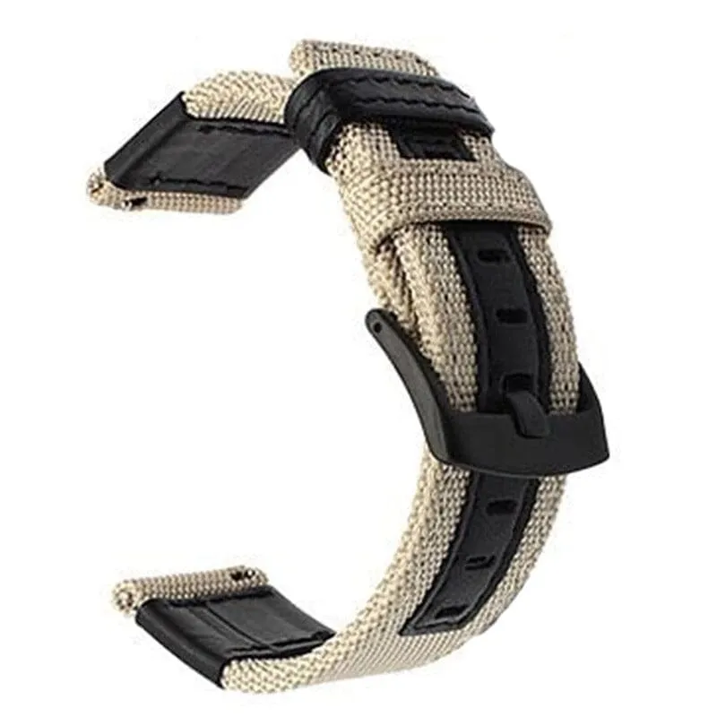 Nylon and Leather Watch Straps Compatible with Oppo Watch 41mm