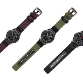 Nylon and Leather Watch Straps Compatible with Oppo Watch 41mm