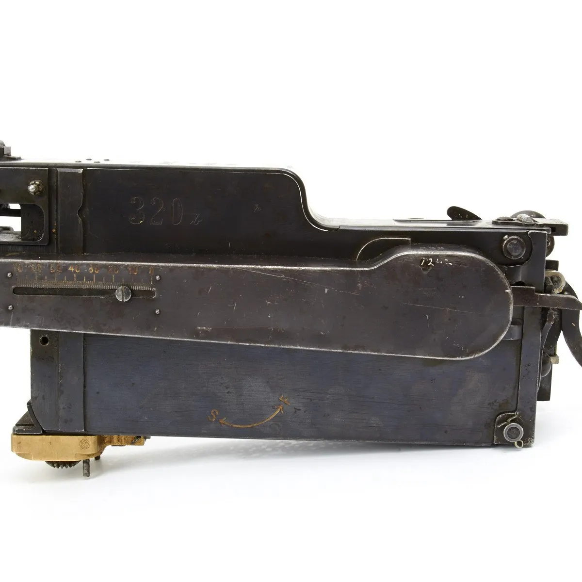 Original German WWI Maxim LMG 08/15 Aircraft Display Machine Gun and Parts Set- Spandau 1918- Matched Serial Numbers