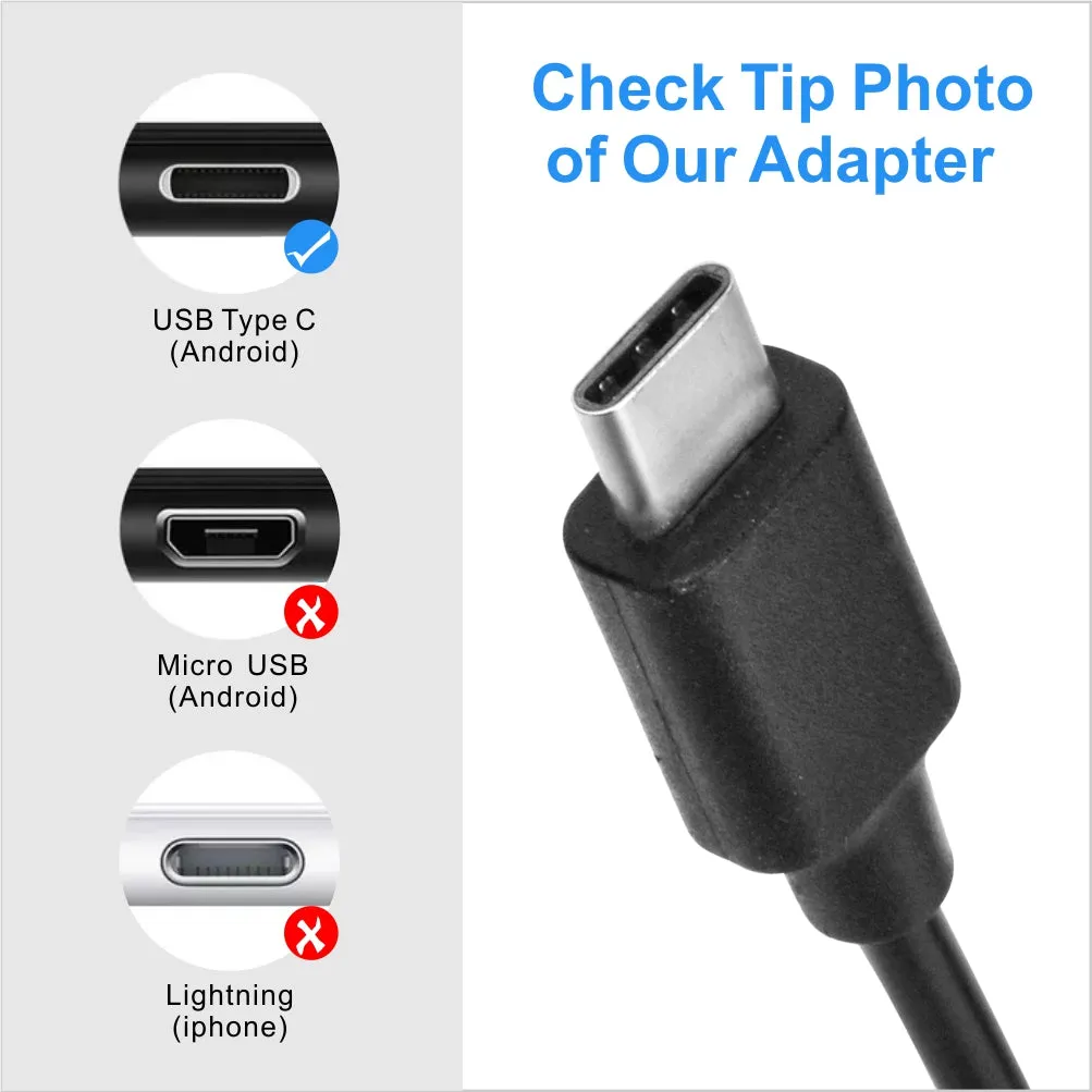 OSOYOO Charger Adapter 5V 3.1A USB-C Power Supply Fast Wall Charger 5ft for Raspberry Pi 4B Samsung Galaxy Google Pixel 1Y Warranty