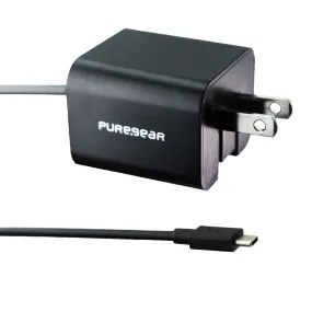 PureGear (5V/3A) 5-Ft USB-C Wired Wall Charger Travel Adapter - Black (08330PG)