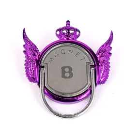 Purple Magnet Crown Wings Ring Phone Holder