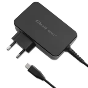 Qoltec 52387 Gan Power Pro Charger | 1Xusb-C | 90W | 5-20V | 3-4.5A | Black