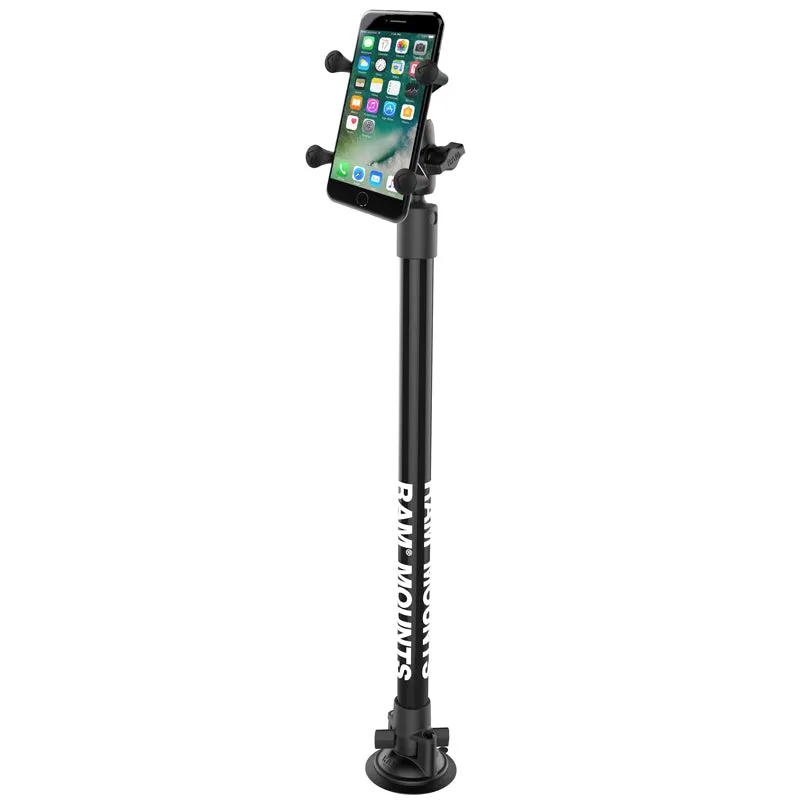 RAM® X-Grip® Phone Mount with RAM® Twist-Lock™ Suction Base & 18" Pole