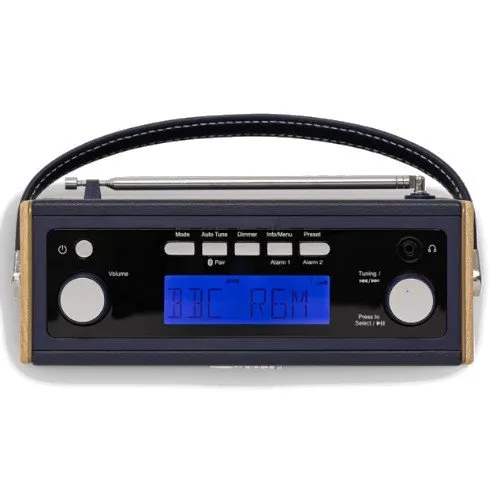 Roberts Rambler BTS DAB DAB  FM RDS Stereo Digital Radio with Bluetooth Alarms and ECO Power Saving Mode Navy Blue