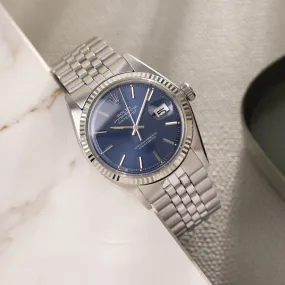 Rolex Datejust 1601 Blue Dial with Original Guarantee Paper