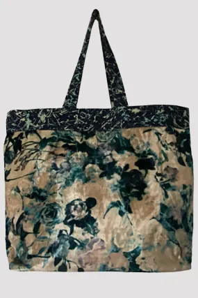 Rose Garden  Velvet Shopper Bag