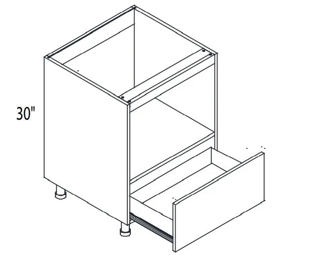 RTA - Grey Shaker - Base Microwave Cabinet | 33"W x 30"H x 23.8"D