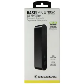 Scosche BaseLynx Endcap Dual-Port Charger - Black (BLPE-SP)