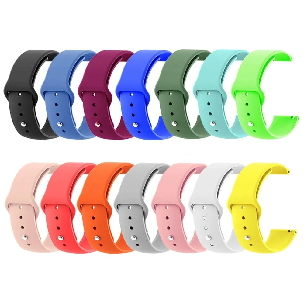 Silicone Button Style Watch Straps Compatible with Huawei Watch GT2 Pro