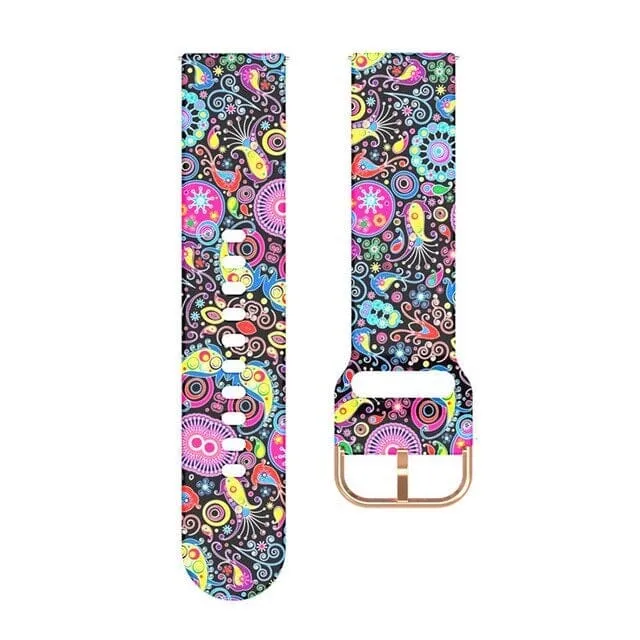 Silicone Pattern Watch Straps compatible with the Fossil 18mm Range