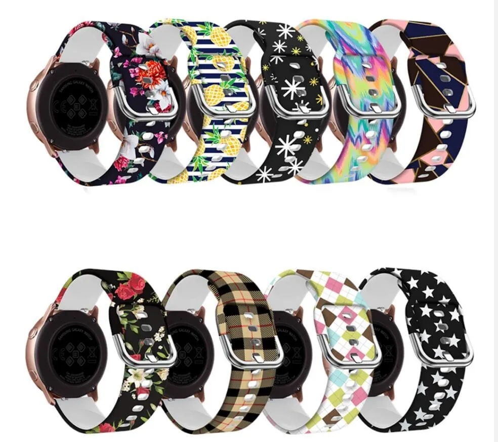 Silicone Pattern Watch Straps compatible with the Samsung Galaxy Watch 7 (40mm)