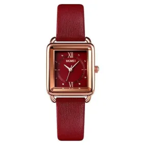 SKMEI 1702 Ladies Quartz Clock w/ Leather Strap