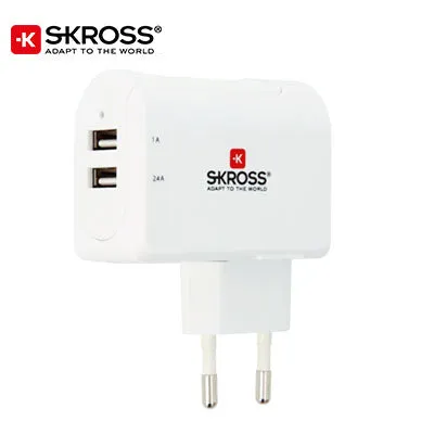 SKROSS 2 Port USB Charger - EURO