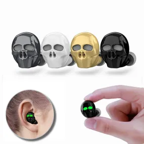 Skull Bone Bluetooth Earphone with Microphone Noise Cancelling Hi-Fi