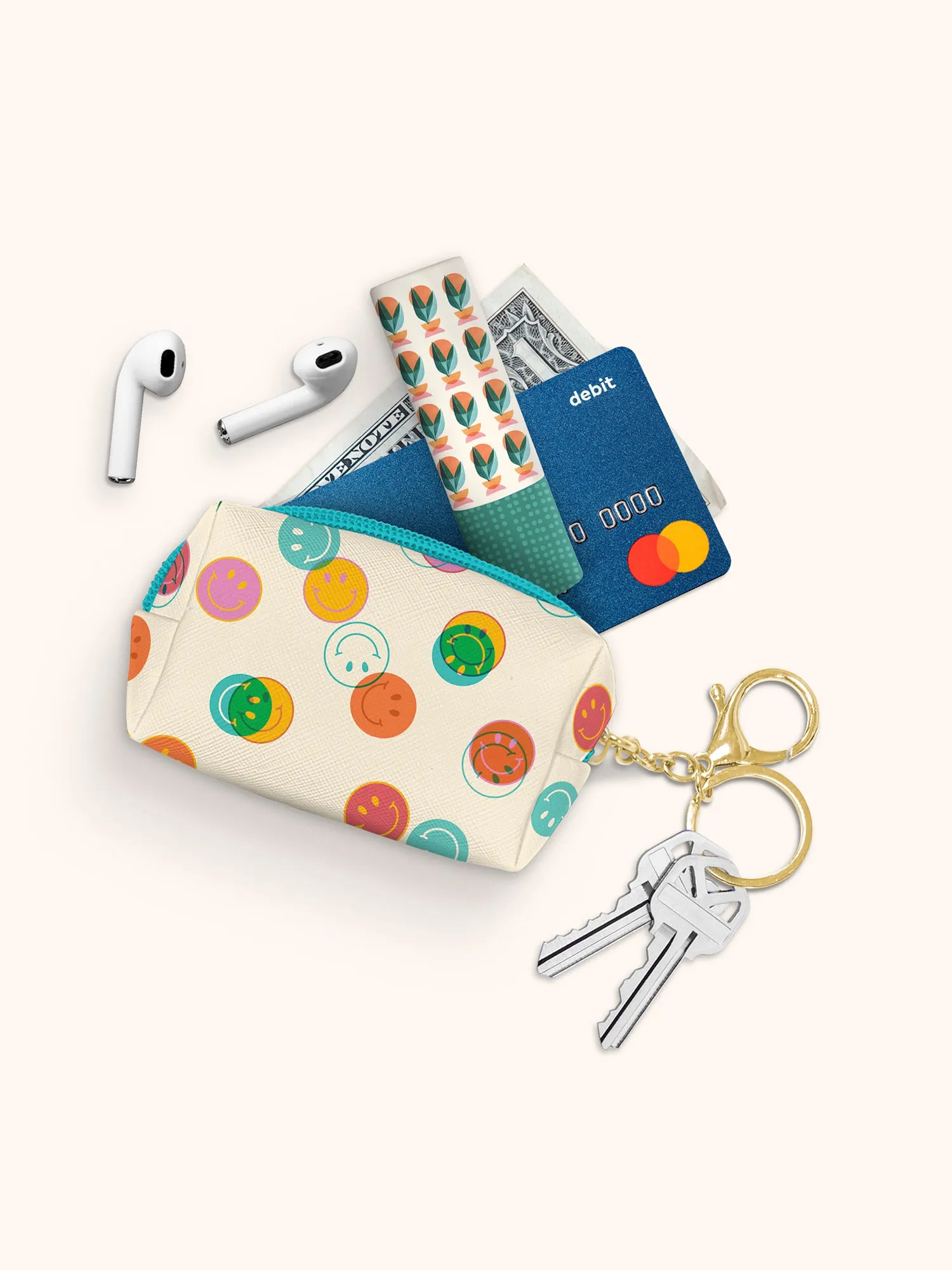 Smiley Trails Key Chain Pouch