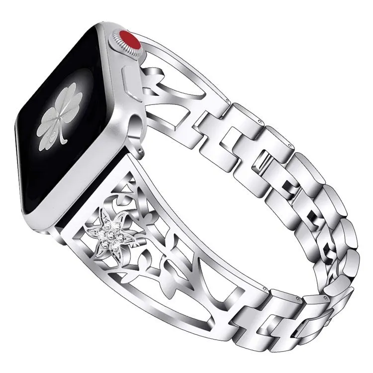 Stainless Steel Rose Bling Bracelet For Apple Watch Multiple Colors Available