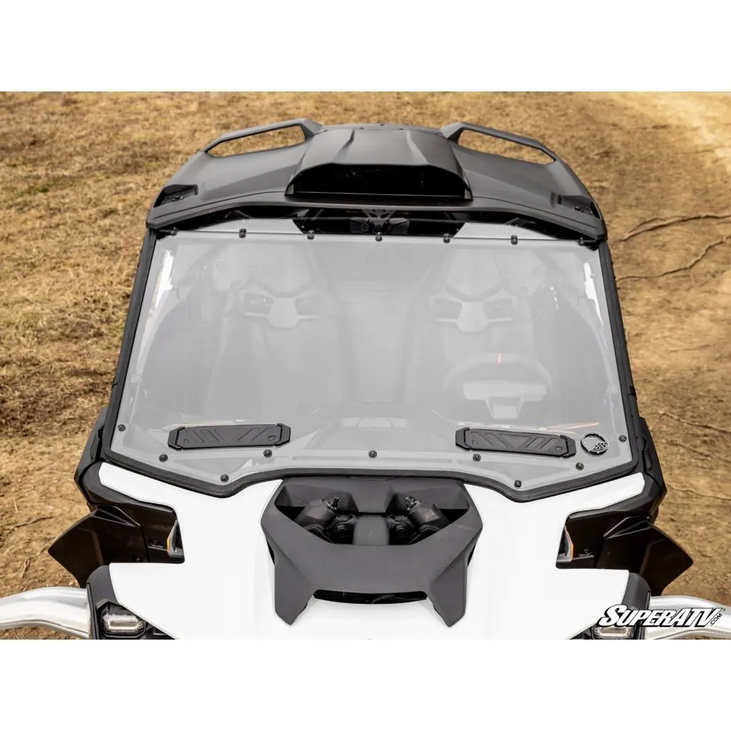 SuperATV Can-Am Maverick R Scratch-Resistant Vented Full Windshield