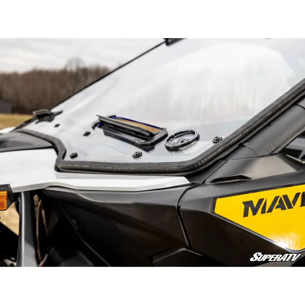 SuperATV Can-Am Maverick R Scratch-Resistant Vented Full Windshield