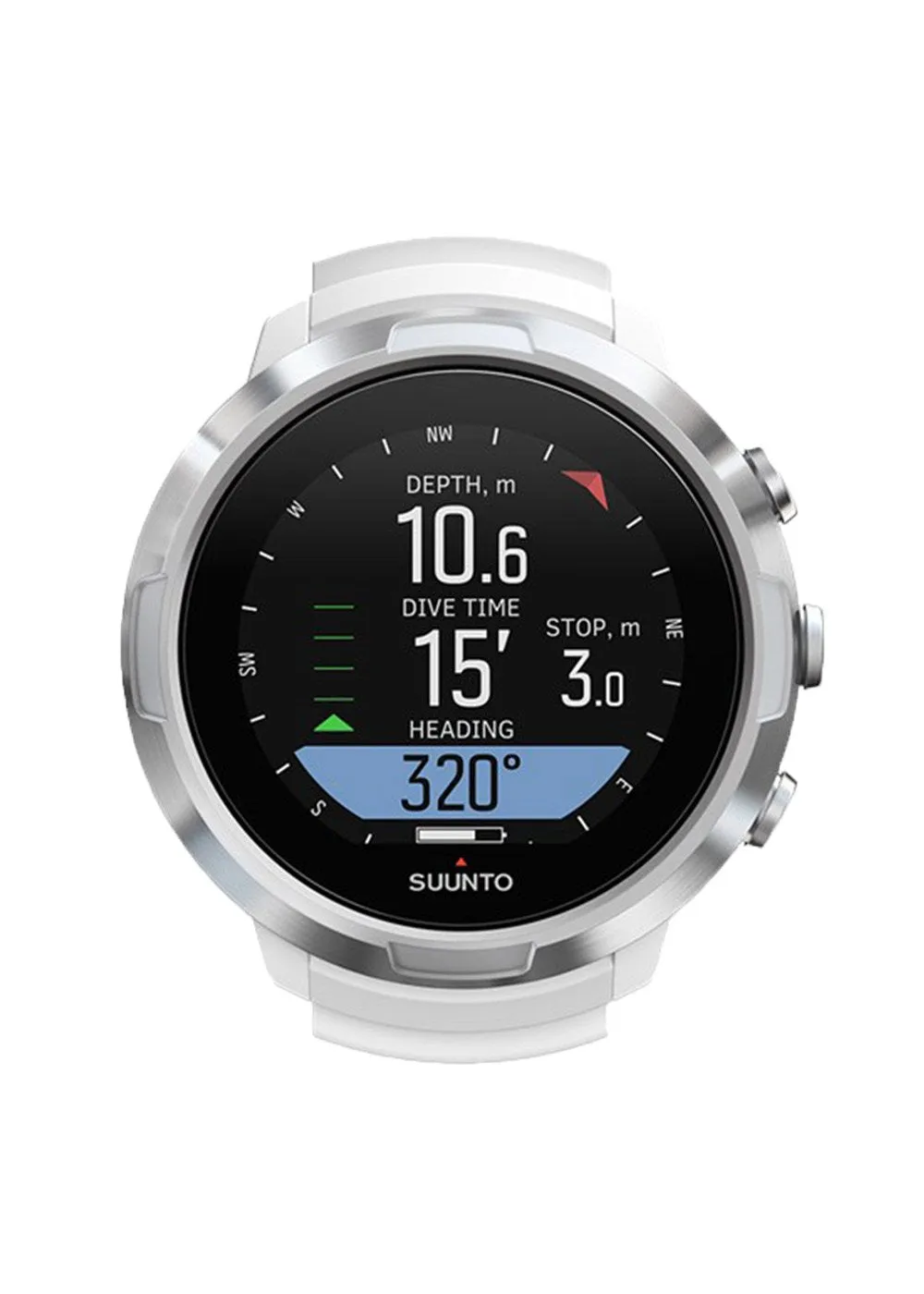 Suunto D5 White / Silver with USB Cable White