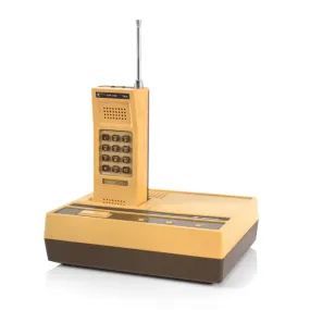 Tan Brown Vintage Cordless Phone