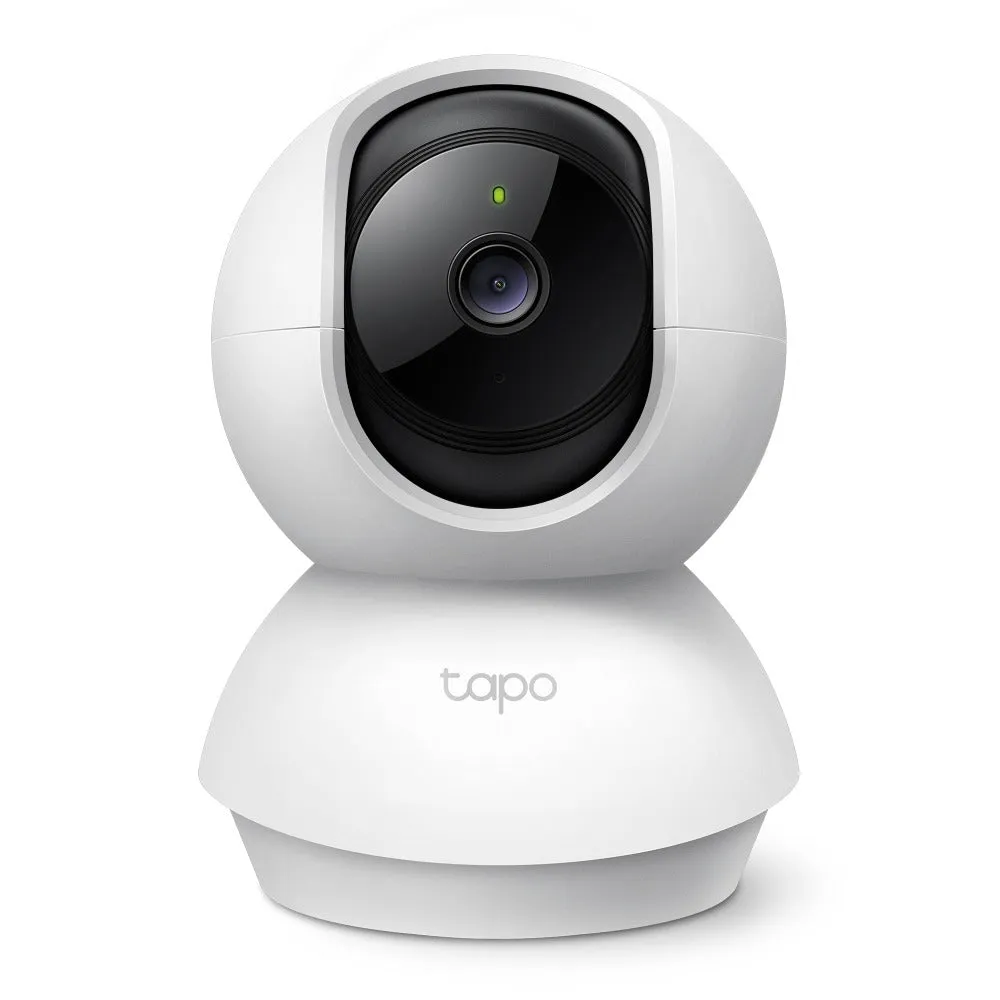 TP-Link Tapo C210 Pan/Tilt Home Security Wi-Fi Camera 2.4 GHz 2K 3MP Full-HD with Night Vision Up to 9m, Motion Detection, 360° Pan & 114° Tilt, Two-Way Audio, f/2.4 Max Aperture, 3.8mm Focal Length, Alexa & Google Assistant Voice Control