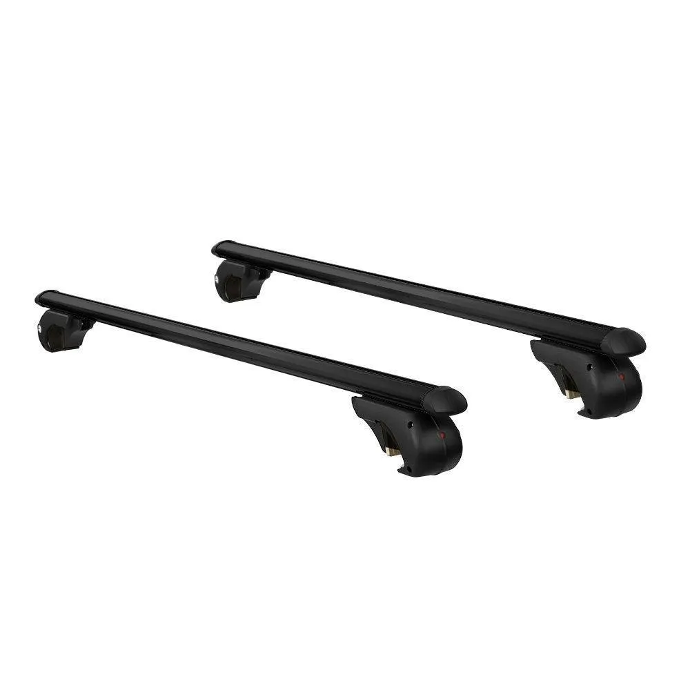 Universal Car Roof Rack 1200mm Cross Bars Aluminium Black Adjustable  Car 90kgs load Carrier