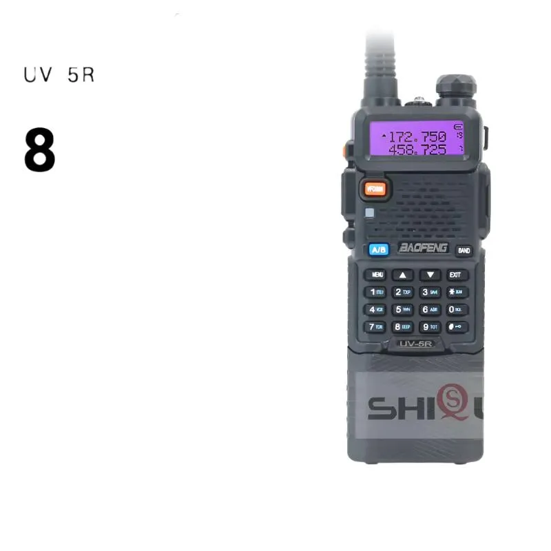 Upgrade 8W Baofeng UV-5R Walkie Talkie 3800mAh Battery Dual Display Dual Band Baofeng UV5R Portable UHF VHF Two Way Radios UV 5R