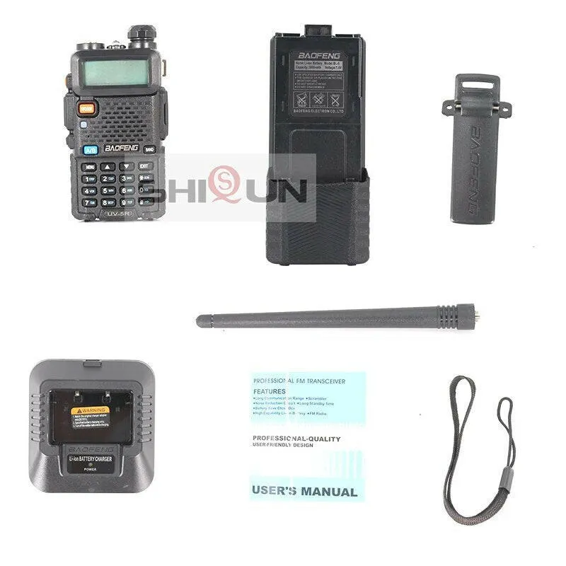 Upgrade 8W Baofeng UV-5R Walkie Talkie 3800mAh Battery Dual Display Dual Band Baofeng UV5R Portable UHF VHF Two Way Radios UV 5R