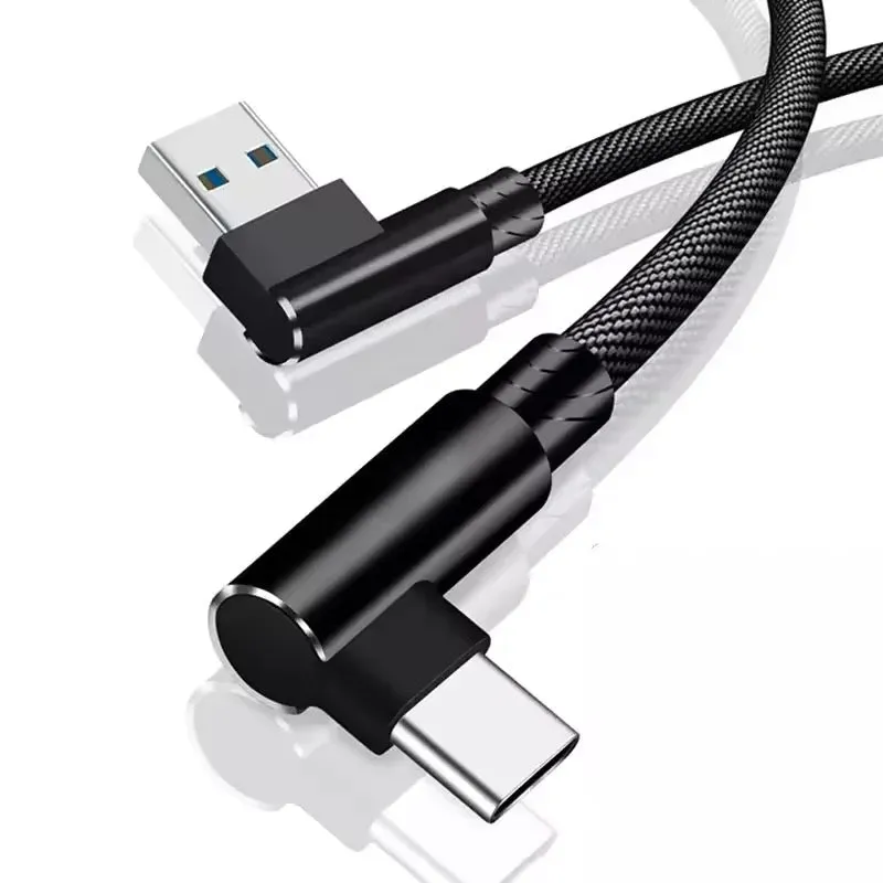 USB C Charger Cable Type C Charger Fast Charging Cable Right Angle USB C Cable Nylon Braided for Samsung Galaxy S21 S20 S10 S9 S8 Note 10 9 8,Huawei P40 P30 P20,HTC,LG,Moto G7