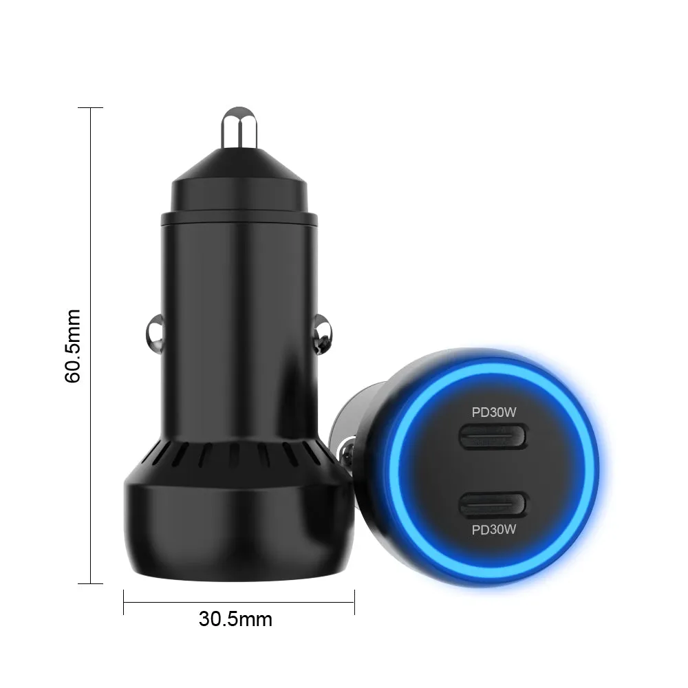 USB-C Dual Port Charger (60W) - Car