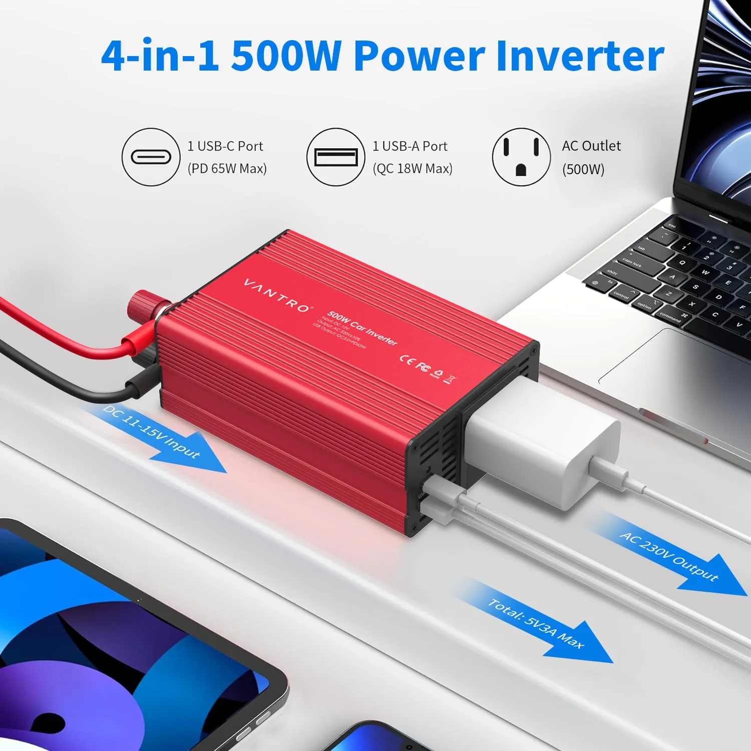 VANTRO Car Power Inverter 500W P4