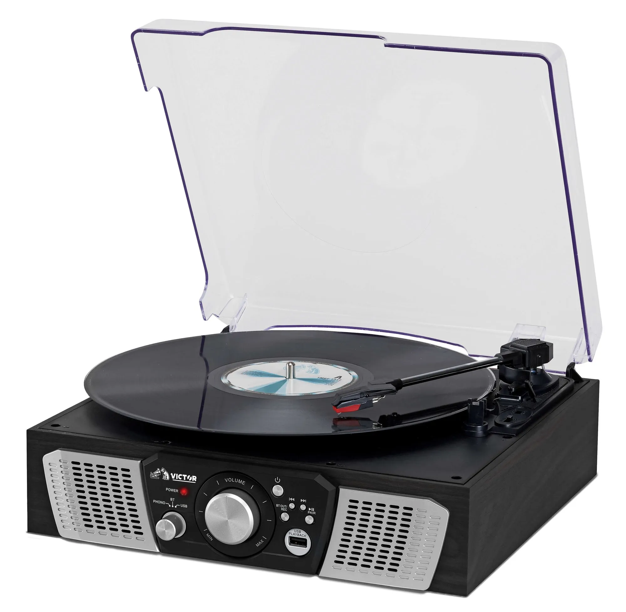 Victor Audio Victor Lakeshore 5-in-1 Hybrid Bluetooth Turntable System