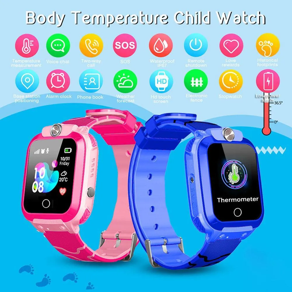 W01 Kids Smart Watch with Thermometer, SOS Call & Child Tracking