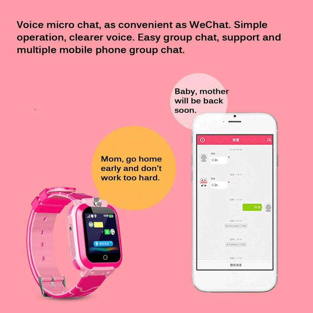 W01 Kids Smart Watch with Thermometer, SOS Call & Child Tracking