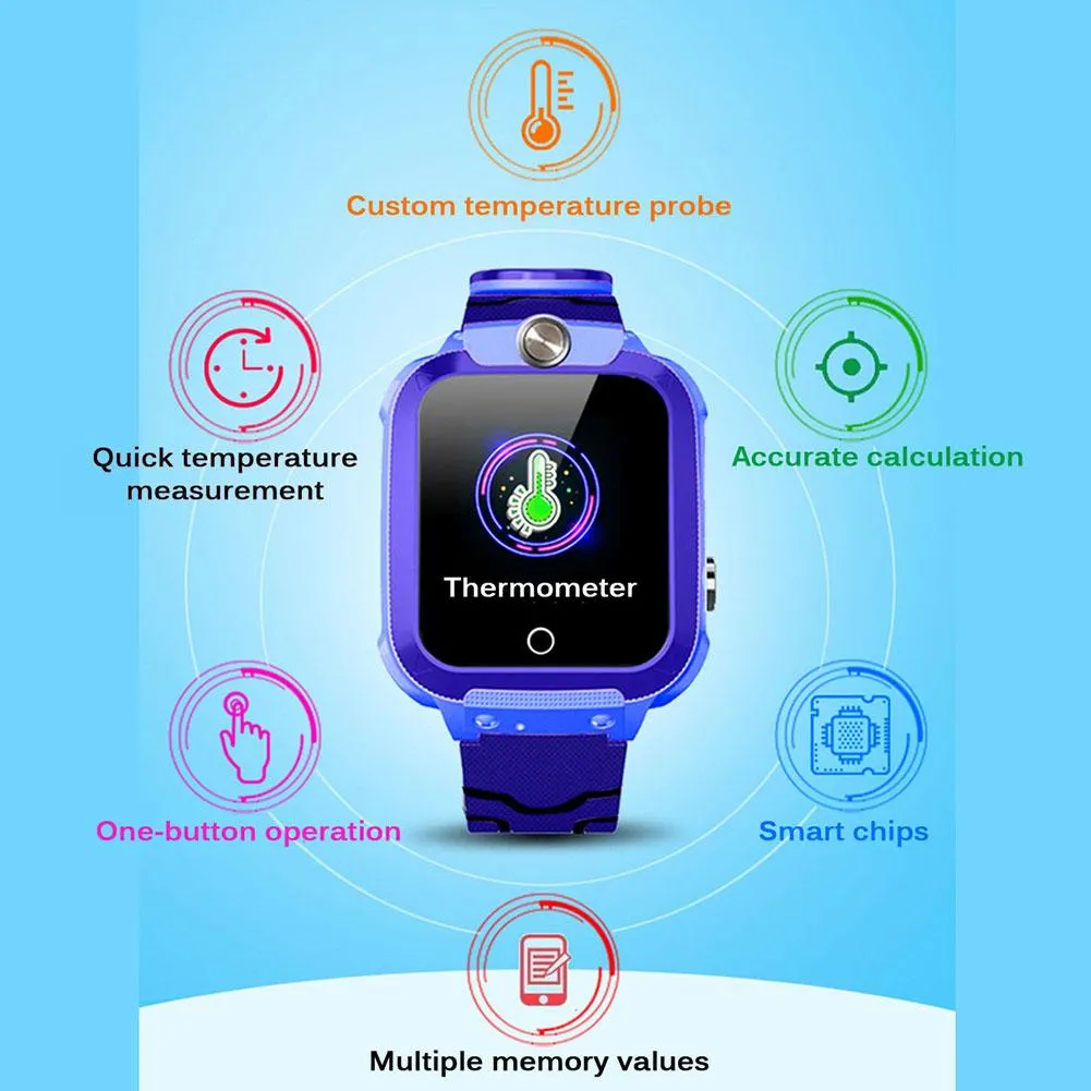 W01 Kids Smart Watch with Thermometer, SOS Call & Child Tracking