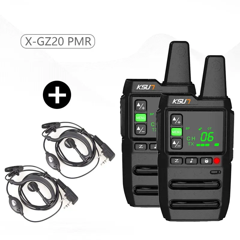 Walkie Talkie 2 Pcs Wireless Set Ham Amateur Radio Receiver Station Pmr Two-way Radio With Free Programming Software KSUN GZ20