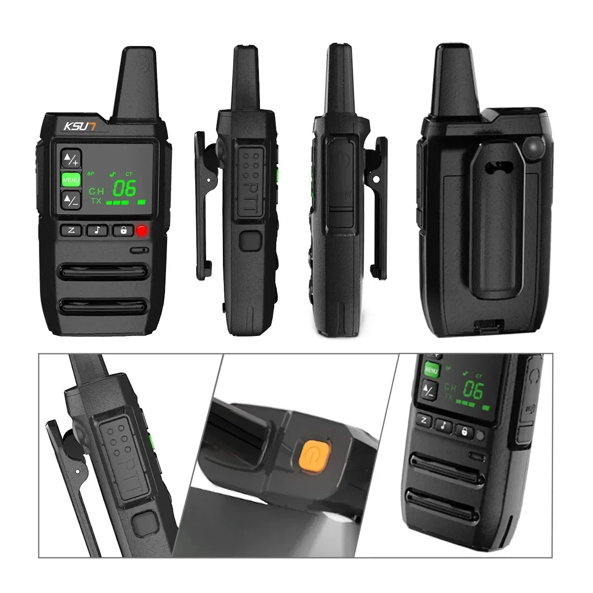 Walkie Talkie 2 Pcs Wireless Set Ham Amateur Radio Receiver Station Pmr Two-way Radio With Free Programming Software KSUN GZ20