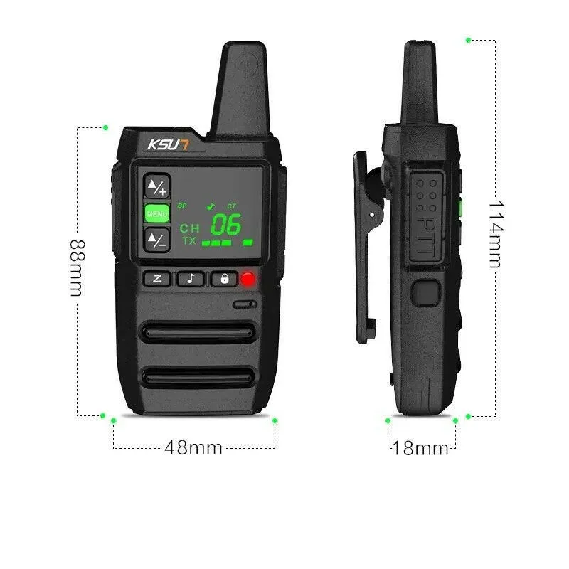 Walkie Talkie 2 Pcs Wireless Set Ham Amateur Radio Receiver Station Pmr Two-way Radio With Free Programming Software KSUN GZ20