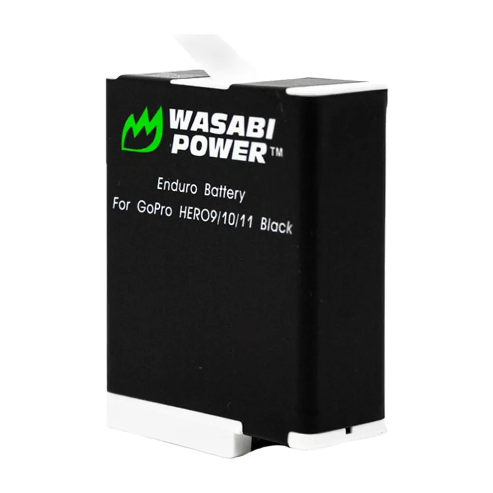 Wasabi Power GoPro HERO 12/11/10/9 Battery & Charger for HERO12 HERO11 HERO10 HERO9 Action Cameras